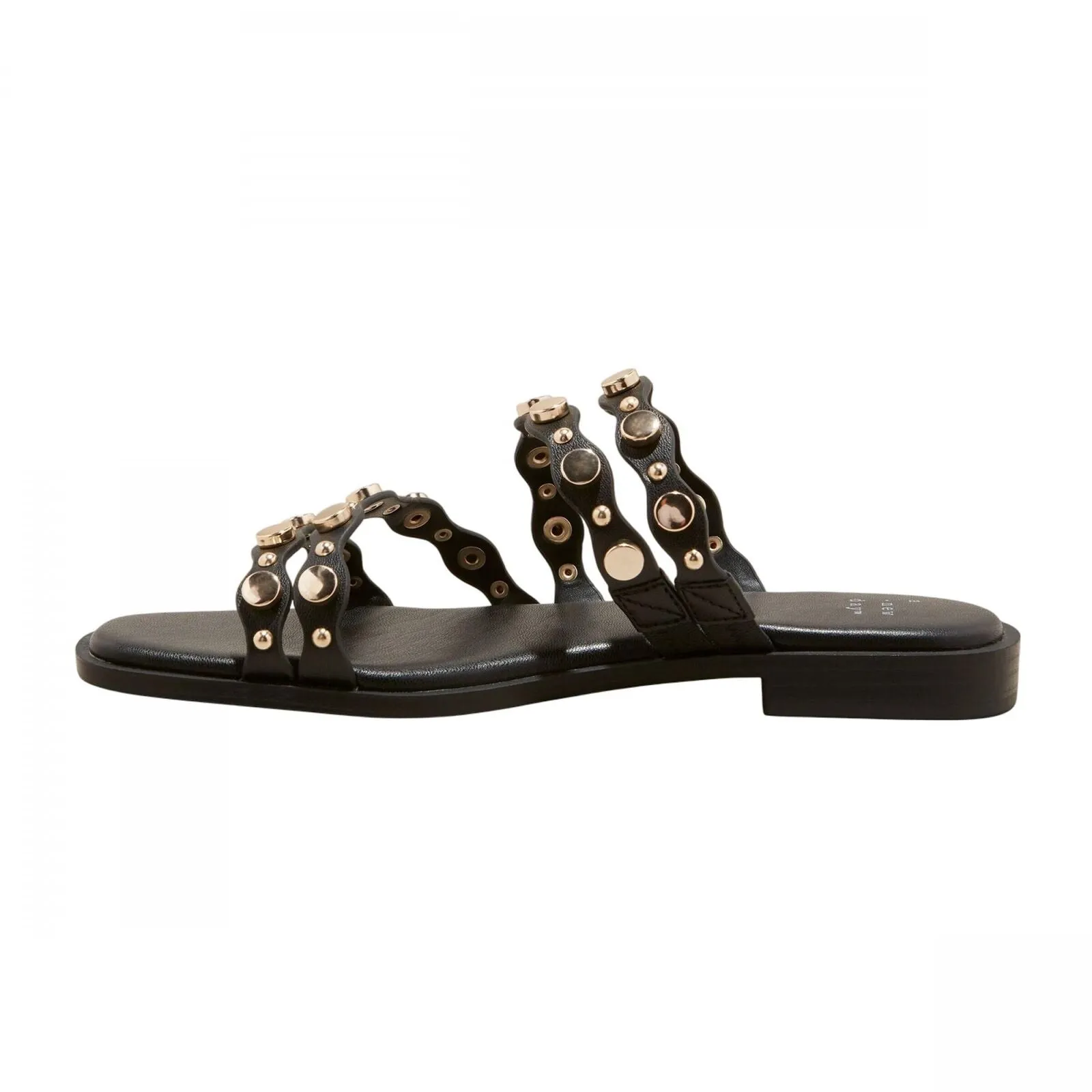 A New Day Womens Sharon Stud Slide Sandals 89998585 Black 6.5M