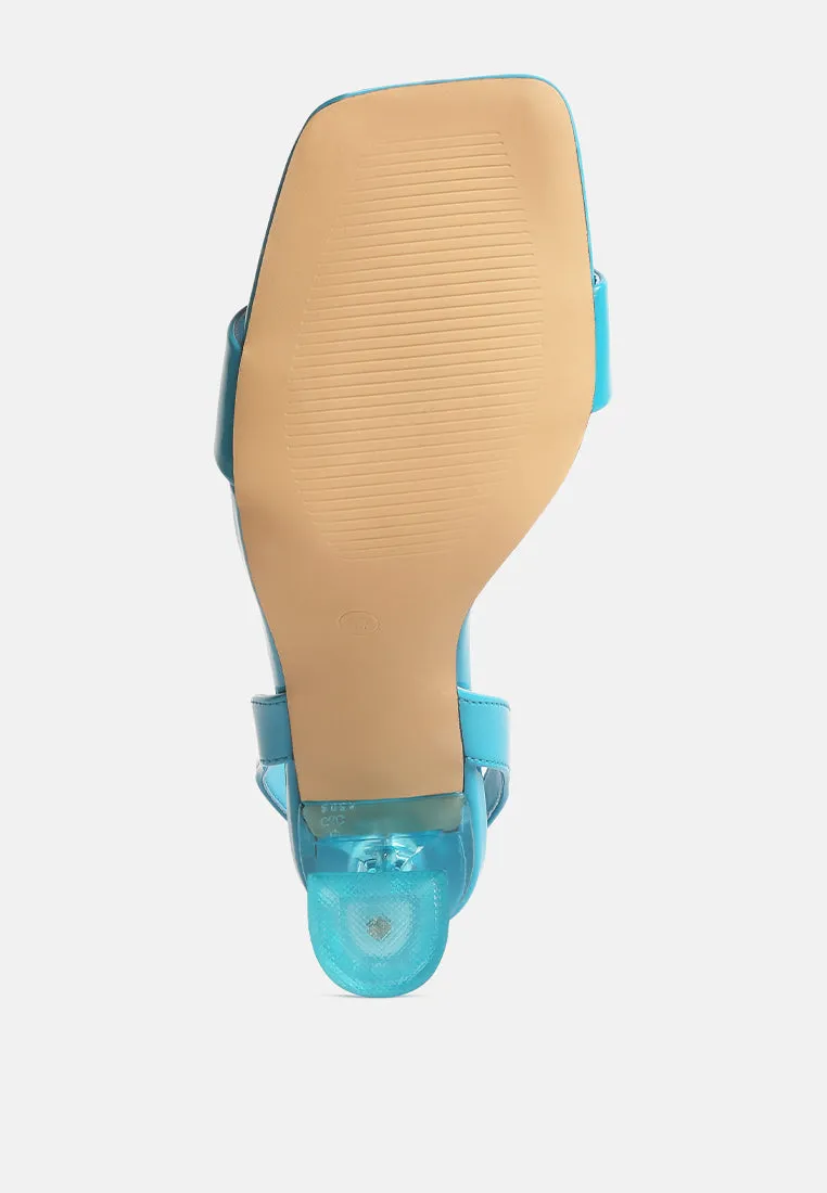 Clear Spool Heel Sandals