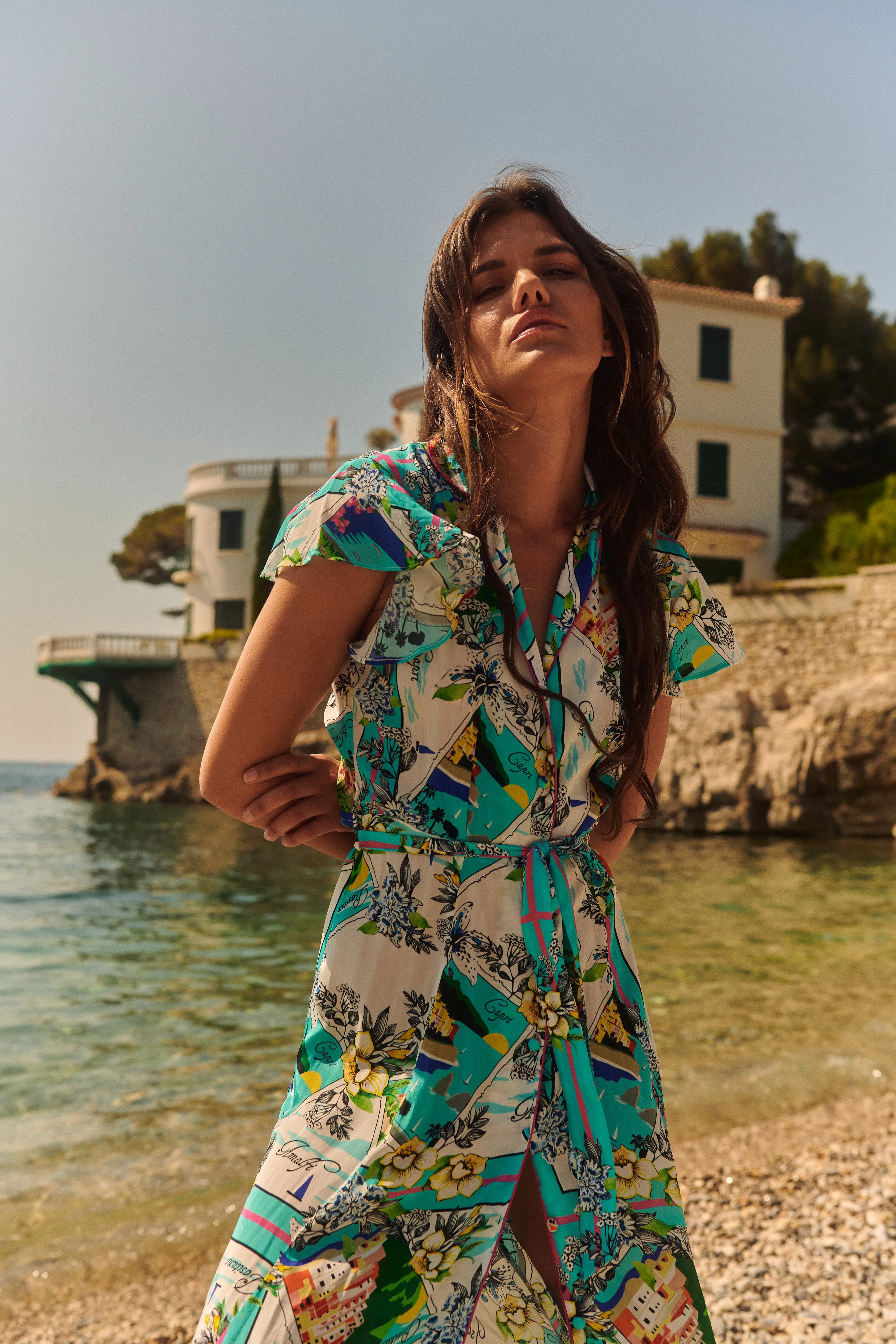 DONATELLA DRESS - BLUE GROTTO
