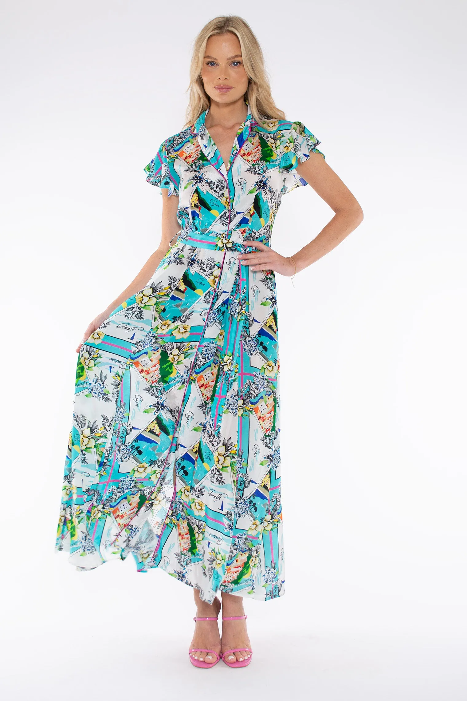 DONATELLA DRESS - BLUE GROTTO