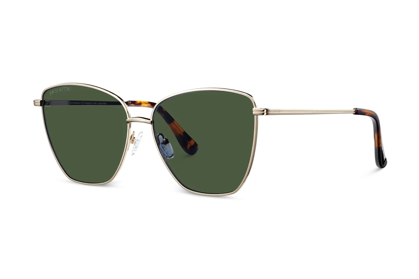 Louvre Museum / Tortoise & Gold Color   Green Lens
