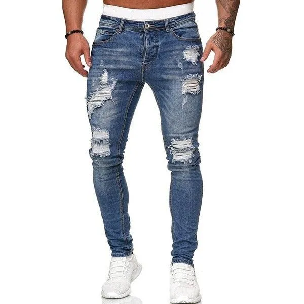 Men's Ripped Slim Fit Jeans